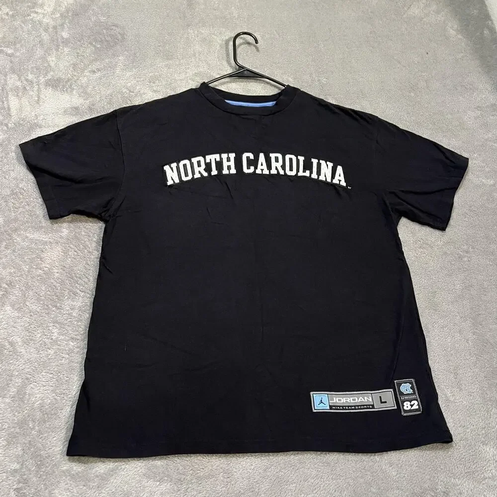 North Carolina Tar Heels Shirt Mens Large Black NCAA Basketball Jordan Tee